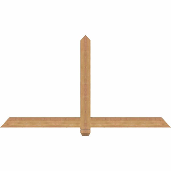 Ekena Millwork Eugene Smooth Timber Gable Bracket, Western Red Cedar, 60"W x 32"H x 1 1/2"D x 3 1/2"F, 13/12 Pitch GBW060X32X0204EUG00SWR - main